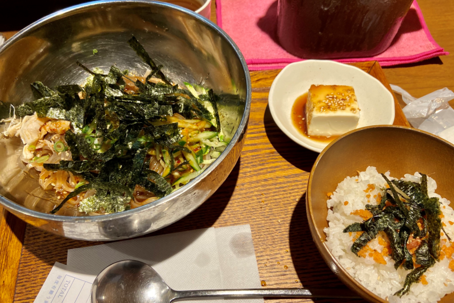 「jyu-jyu」ピリ辛ビビン麺定食（税込¥780）