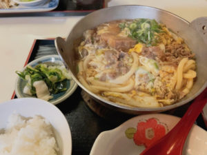 「豊八」の牛鍋定食 ¥750（税込）