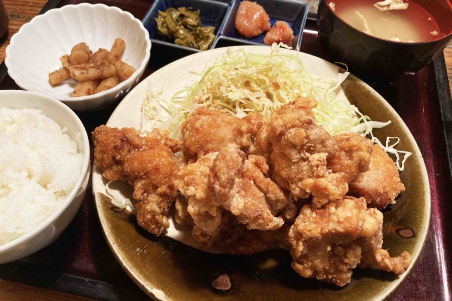 鶏唐揚めんたい風味定食¥1,100