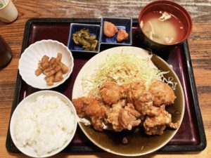 鶏唐揚めんたい風味定食¥1,100_2