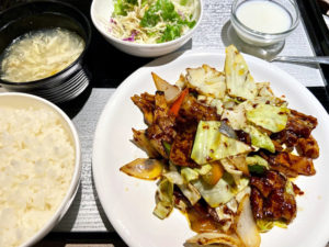 「中華料理 もりらく」回鍋肉定食（¥750税込）