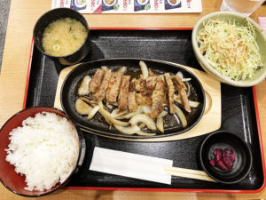 「永吉」豚ステーキ定食¥680