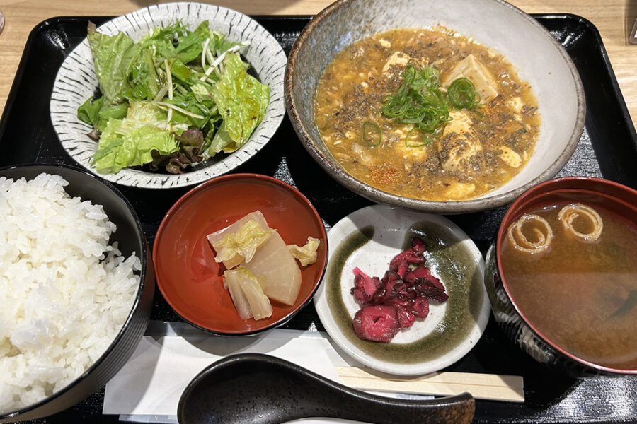 「ウワバミ」焼き鯖の麻婆豆腐定食900円