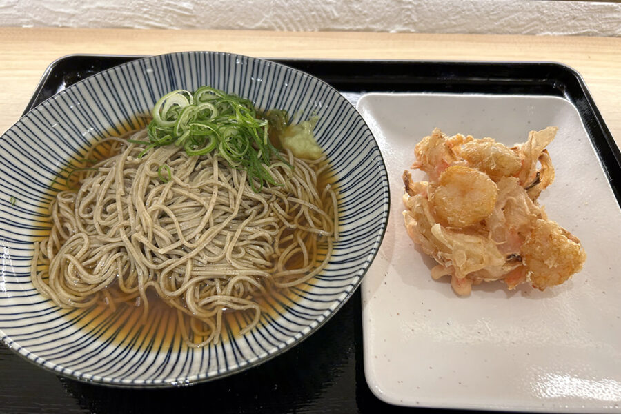 「10そば」冷やしかけそばとえびかきあげ