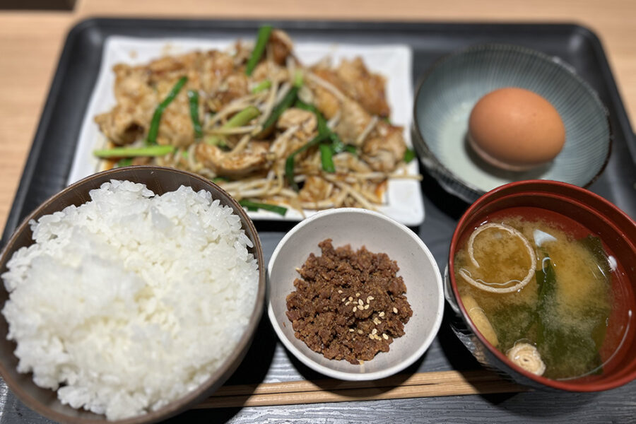 「いっぽん松」鶏ハラミスタミナ炒め定食