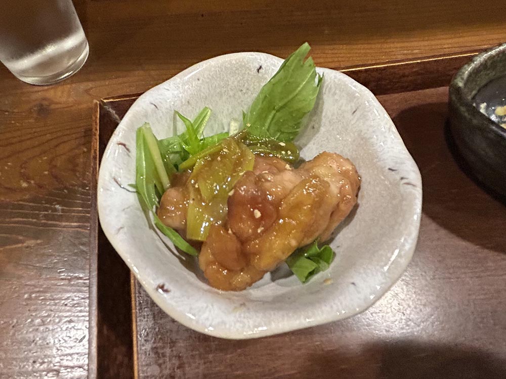 「信」鶏もも肉のくわ焼き