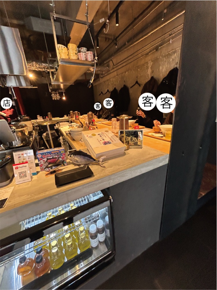 「まぐろひろし」店内